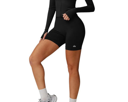 Alo Yoga Manches longues zippées noires