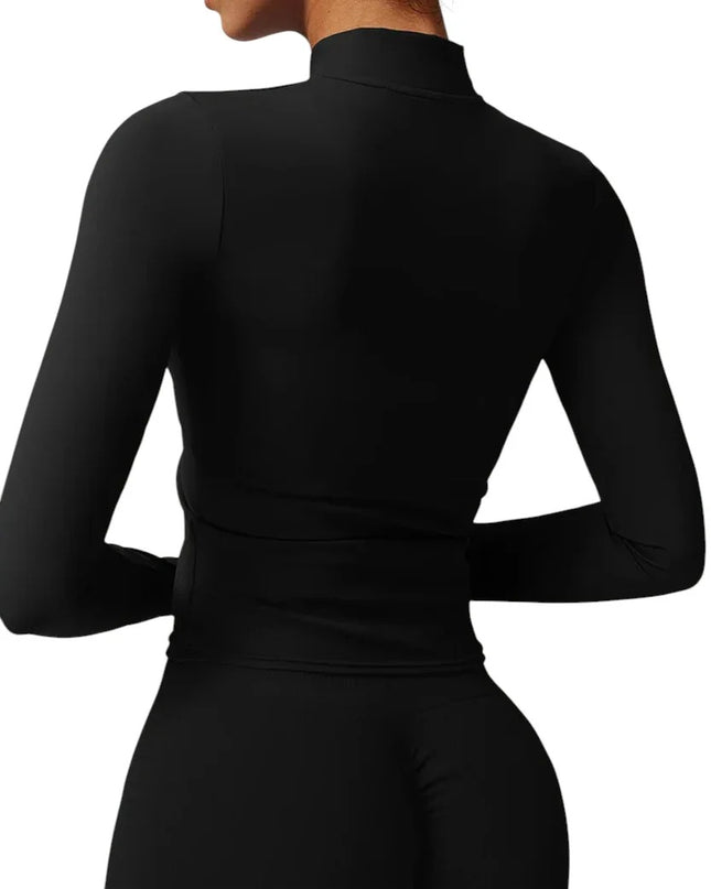 Alo Yoga Manches longues zippées noires