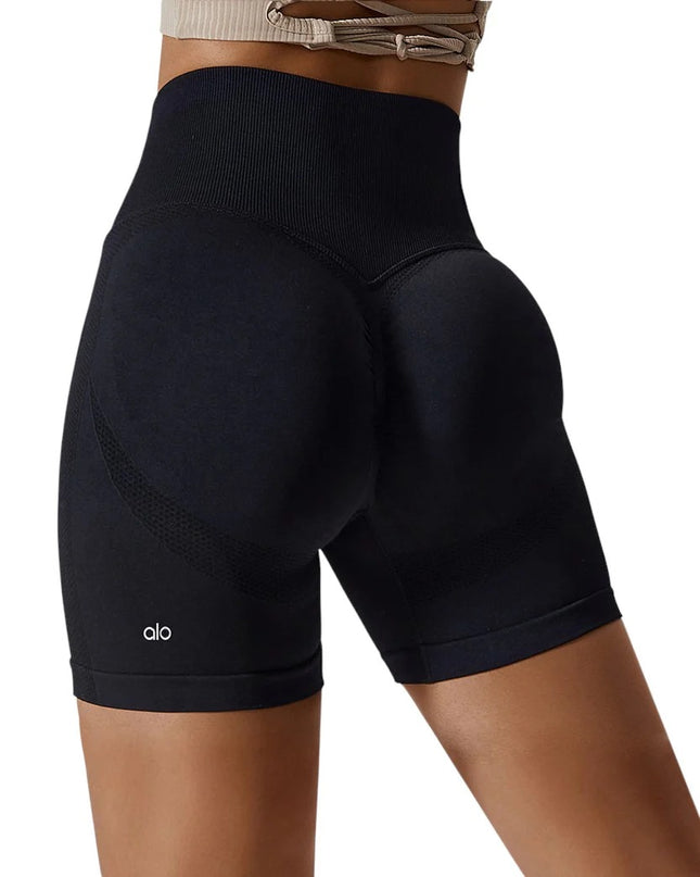 Short de yoga push-up noir Alo